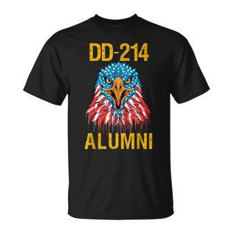 Us Armed Forces Dd-214 Alumni Eagle Retired Veteran Hero T-shirt - Seseable