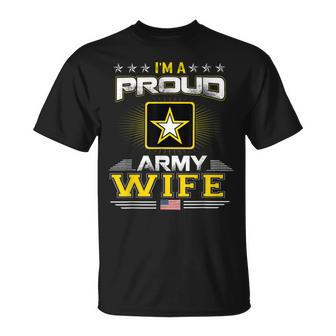 Us Army Proud Us Army Wife Military Veteran Pride Unisex T-Shirt | Mazezy