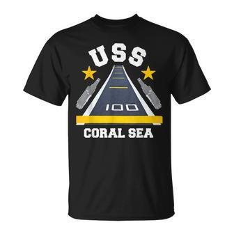 Uss Coral Sea Aircraft Carrier Military Veteran T-Shirt - Seseable