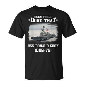 Uss Donald Cook Ddg-75 Veterans Day Father Day T-Shirt - Seseable