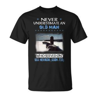 Uss Nevada Ssbn-733 Submarine Veterans Day Father Day T-Shirt - Seseable