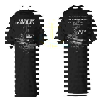 Uss New Jersey Bb-62 Battleship Ww2 American Warship Veteran T-Shirt - Seseable