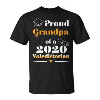Valedictorian Class Of 2020 Proud Grandpa Family Graduation Unisex T-Shirt - Seseable