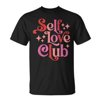 Women Valentines Day Costume Self Love Club Valentine T-shirt - Seseable