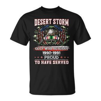 Veteran Desert Storm T Veteran Proud For Fathers Day T-Shirt - Seseable