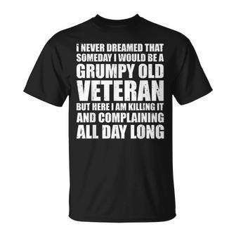 Veteran Grumpy Old Men Grandpa Daddy T-shirt - Seseable