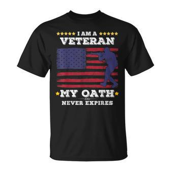 I Am A Veteran My Oath Never Expires Veteran Day V5 T-Shirt - Seseable