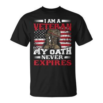 I Am A Veteran My Oath Never Expires Veterans T-shirt - Thegiftio UK