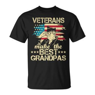 Veterans Make The Best Grandpas Patriotic Us Veteran T-Shirt - Seseable