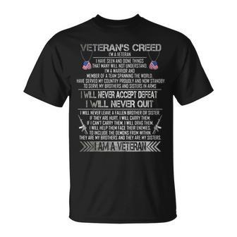 Veterans Creed Im A Veteran Proud Veterans Day T-Shirt - Seseable