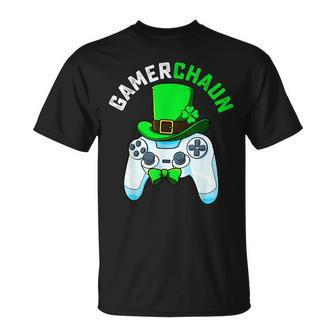 Video Game Leprechaun St Patricks Day Gaming Kids Boys Gamer T-Shirt - Seseable