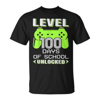 Video Gamer Student 100Th Day Teacher 100 Days Of School 1 T-Shirt - Seseable