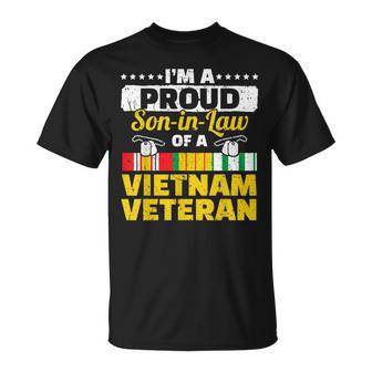 Vietnam Veteran Proud Son-In-Law Men Boys T-Shirt - Seseable