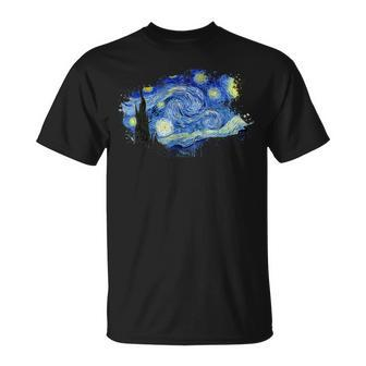 Vincent Van Gogh The Starry Night Unisex T-Shirt | Mazezy