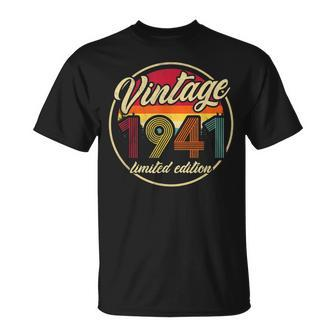 Vintage 1941 82Nd Birthday 82 Years Limited Edition Men Unisex T-Shirt | Mazezy