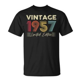 Vintage 1957 Wedding Anniversary Born In 1957 Birthday Party T-Shirt - Seseable