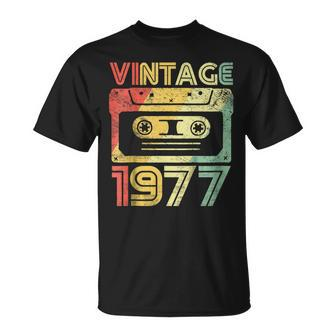 Vintage 1977 Birthday Cassette 70S Party Wear Gift Tee Unisex T-Shirt | Mazezy
