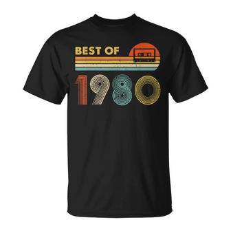 Vintage 1980 Made In 1980 40Th Birthday 40 Years Old Gift V4 Unisex T-Shirt | Mazezy