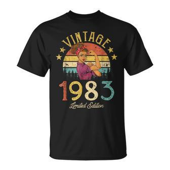 Vintage 1983 Made In 1983 40Th Birthday Women 40 Years Old T-Shirt - Seseable