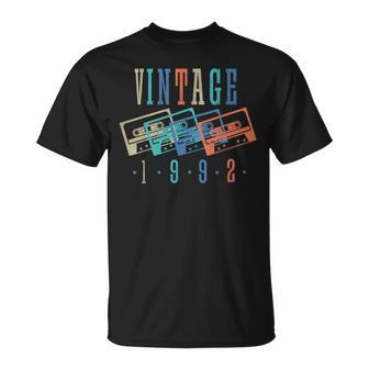 Vintage 1992 Cassette Tape 1992 Birthday Gifts 31 Year Old Unisex T-Shirt | Mazezy