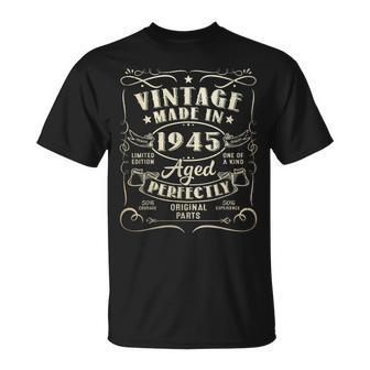 Vintage 78Th Birthday Decorations Men Funny 1945 78 Birthday Unisex T-Shirt | Mazezy