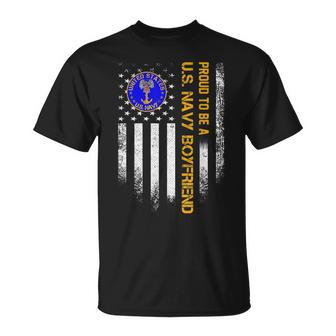 Vintage American Flag Proud To Be Us Navy Boyfriend Military Unisex T-Shirt