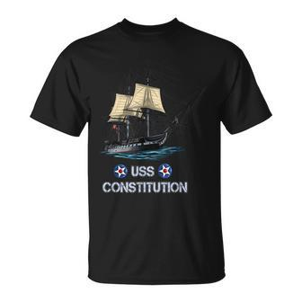 Vintage American Revolution Uss Constitution T-Shirt - Seseable
