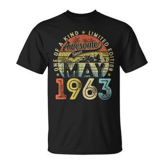 Vintage Awesome Since May 1963 One Of A Kind-Limited Edition Unisex T-Shirt | Mazezy