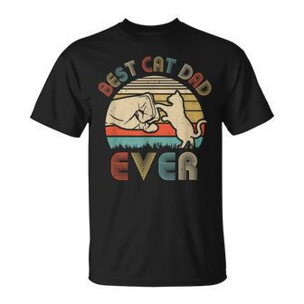 Vintage Best Cat Dad Ever Bump Fit Dat T-Shirt - Seseable