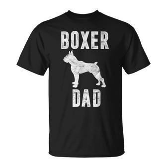 Vintage Boxer Dad Dog Daddy Boxer Father T-Shirt - Seseable
