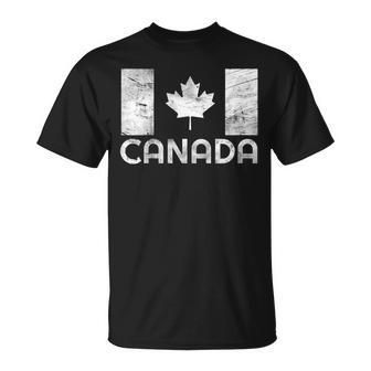Vintage Canada Flag Shirt Canada Day V3 Unisex T-Shirt | Mazezy