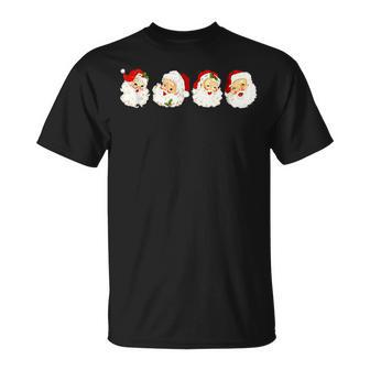 Vintage Christmas Santa Claus Face Old Fashioned V3T-shirt - Seseable
