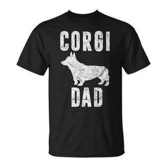 Vintage Corgi Dad Dog Daddy Welsh Corgi Father T-Shirt - Seseable
