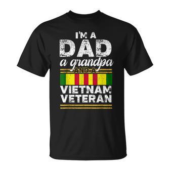 Vintage Dad Grandpa Vietnam Veteran Men T-Shirt - Seseable