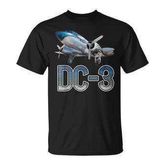 Vintage Dc-3 Flugzeug-Outfit Für Herren T-Shirt - Seseable