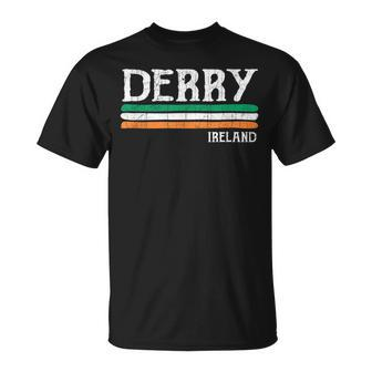 Vintage Derry Irish Flag Colors Ireland T-shirt - Thegiftio UK