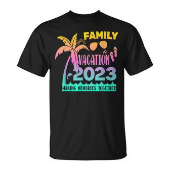 Vintage Family Trip Summer Vacation Beach 2023 T-Shirt - Seseable