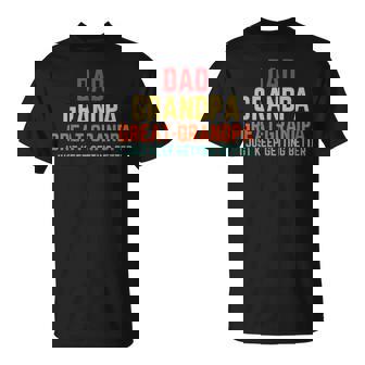 Vintage Fathers Day From Grandkids Dad Grandpa Great Grandpa T-shirt - Thegiftio UK