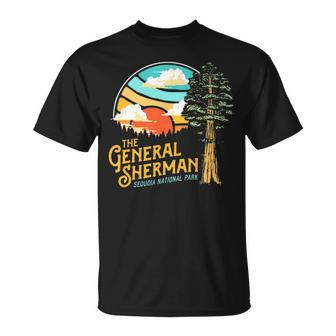 Vintage General Sherman Sequoia National Park Retro Graphic V2 Unisex T-Shirt - Seseable