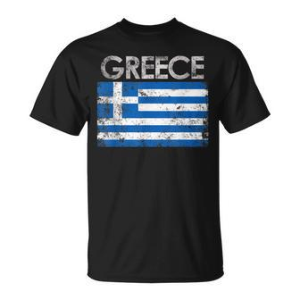 Vintage Greece Greek Flag Pride T-Shirt - Seseable