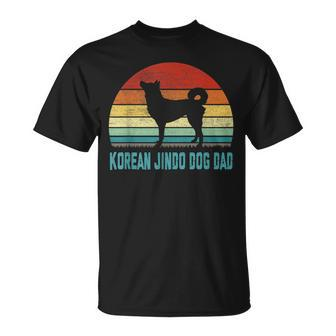 Vintage Korean Jindo Dog Dad Dog Lover T-Shirt - Seseable