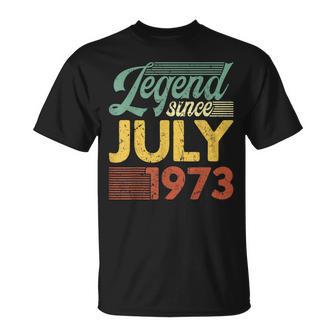 Vintage Legend Seit Juli 1973 Geburtstag T-Shirt - Seseable