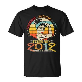 Vintage Legendary Awesome Epic Since February 2012 Birthday T-Shirt - Seseable