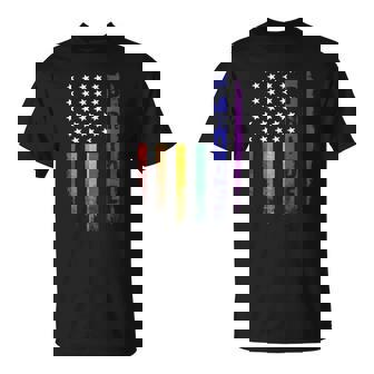 Vintage Lgbt Pride American Flag Gay Shirt T-shirt - Thegiftio UK