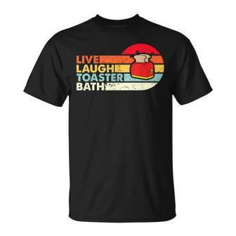Vintage Live Laugh Toaster Bath Retro Sunset Toaster T-shirt - Thegiftio UK