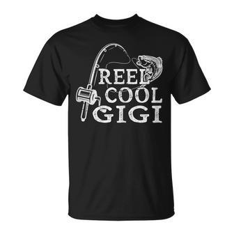 Vintage Reel Cool Gigi Fishing Gift For Mom Or Grandma Gift For Womens Unisex T-Shirt | Mazezy