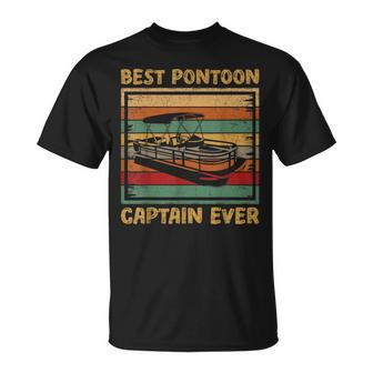 Vintage Retro Best Pontoon Captain Ever Unisex T-Shirt - Seseable