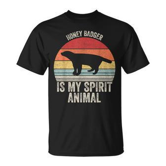 Vintage Retro Honey Badger Is My Spirit Animal Unisex T-Shirt | Mazezy