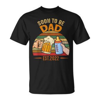 Mens Vintage Soon To Be Dad 2022 Fathers Day T-Shirt - Seseable