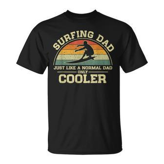 Mens Vintage Surfing Dad Just Like A Normal Dad Only Cooler T-Shirt - Seseable